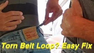 How to Fix  Repair a Belt Loop on Jeans [upl. by Rahs]