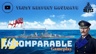 Wows Blitz • Incomparable 🇬🇧  Solo [upl. by Rutledge]