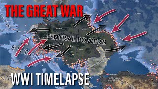 The Great War  WWI Hoi4 Timelapse [upl. by Ainit]