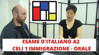 Esame di italiano CELI 1  A2 Immigrazione orale [upl. by Uthrop]