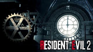 RESIDENT EVIL 2 REMAKE  GEAR PUZZLE SOLUTION Clock Tower  RE2 [upl. by Jennica]