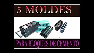 DISTINTOS MOLDES PARA HACER BLOQUES DE CEMENTO [upl. by Enawd]