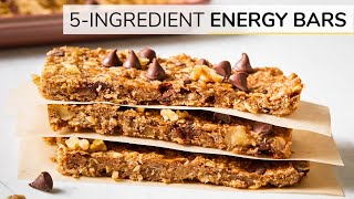 ENERGY BARS  easy healthy 5ingredient recipe [upl. by Derf]