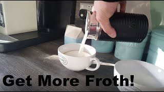 How to Get More Froth from Your Nespresso Coffee Aeroccino  Nespresso tips and help [upl. by Anesusa]