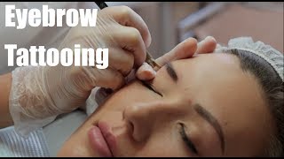 Eyebrow Microblading  Tattooing  Part 2 the treatment [upl. by Cathrine]