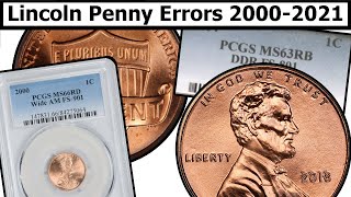 20002021 Lincoln Penny Errors amp Varieties Complete Guide  Values amp Clear Explanation [upl. by Joanna436]