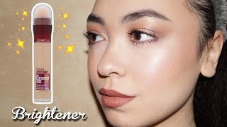 NEW Maybelline The Eraser Eye quotBrightenerquot Concealer Review  Caroline Mystee [upl. by Ineslta]