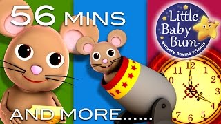 Hickory Dickory Dock  Plus Lots More Nursery Rhymes  56 Minutes Compilation from LittleBabyBum [upl. by Haskins]