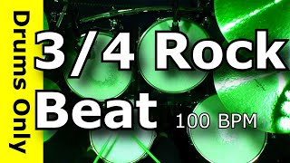 34 Drum Track  Rock 100 BPM [upl. by Aerbas]