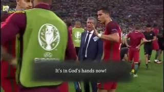 Cristiano Ronaldo Motivated Moutinho to score penalty Portugal vs Poland  Euro 2016 France [upl. by Siri724]