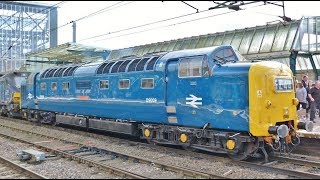 Carlisle Station  D9009 Alycidon with The Deltic Deviator HST Divert and more 29th Sept 2018 [upl. by Aneertak]