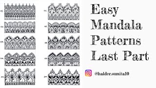 100 Easy Mandala Patterns For Beginners  Last Part [upl. by Nyleikcaj]