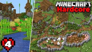 Minecraft Hardcore Lets Play  Animal Pens and Farmland Episode 4 [upl. by Hoopes]