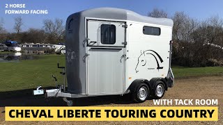 Cheval Liberte Touring Country Double Horse Trailer with Tack Room [upl. by Zendah872]