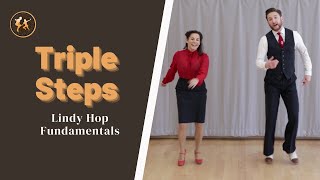 Lindy Hop Fundaments  Michael amp Evita teachTriple Steps [upl. by Ahsie582]