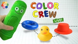 Learn Colors with Colorful Toys and Color Crew  Colors For Kids  Color Crew Live  BabyFirst TV [upl. by Scarito443]