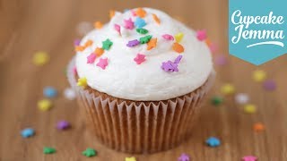 The Perfect Vanilla Cupcake Recipe  Cupcake Jemma [upl. by Dalia914]