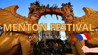 MENTON FESTIVAL France Walking Tour 4K [upl. by Lampert]