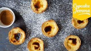 How to Make Pastéis de Nata AKA Portuguese Custard Tarts  Cupcake Jemma [upl. by Leyameg673]