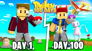 I SPENT 100 DAYS IN MINECRAFT PIXELMON Pokemon In Minecraft [upl. by Willin]