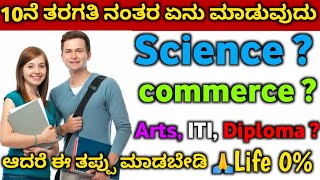 After SSLC complete which courses is best  science commerce diploma arts ITI  KARNATAKA KANNADA [upl. by Nylaehs]