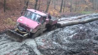 Mercedes unimog Lubo 4 waldarbeiter wald extrem [upl. by Saibot]