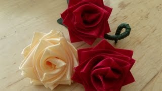 How to make a rose flower with ribbon boutineer or corsage for Mothers day [upl. by Epstein]