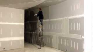 Tall Stilts for drywall [upl. by Ahsatsan]