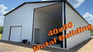 40x80 Metal Building Garage [upl. by Yessydo]