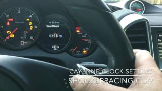 Porsche Cayenne How To Set The Clock Time [upl. by Animar]