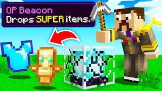 Minecraft Hide or Hunt But Beacons drop OP Items [upl. by Yeliw]