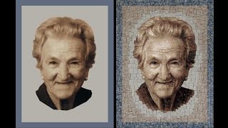 Portrait Mosaic art made in Italy  Ritratto realizzato a mosaico [upl. by Aekahs]