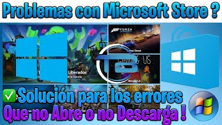 MICROSOFT STORE NO ABRE O NO DESCARGA 🖥️ Solucionar errores en apps y juegos de la Tienda Windows 10 [upl. by Kahcztiy]