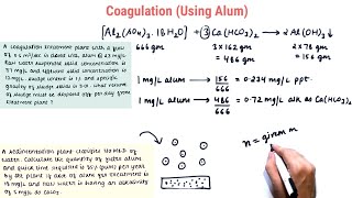 Coagulation using Alum Numericals  Water Treatment  GATE 2022  Environmental Engineering [upl. by Mandie]