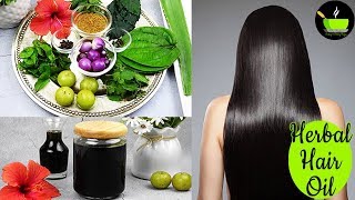 Homemade Herbal Hair Oil  How To Stop Hair Fall Naturally At Home  Hair Oil For Long amp Strong Hair [upl. by Aggie]