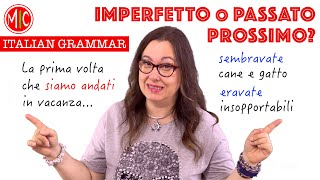 Italian Passato Prossimo vs Imperfetto Explained  Italian Past Tense Exercises [upl. by Anahsal]