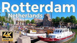 Rotterdam Netherlands Walking Tour 4k Ultra HD 60fps – With Captions [upl. by Jovi]