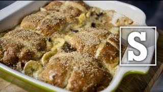 HOT CROSS BUN amp BUTTER PUDDING RECIPE  SORTED [upl. by Oriana970]