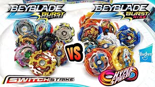 Beyblade Burst Rise HYPERSPHERE vs SWITCHSTRIKE Evolution Battles  Hasbro Beyblades [upl. by Alyk343]