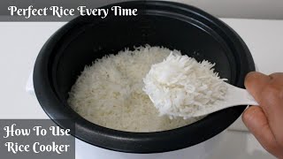 How To Cook Perfect Fluffy Rice In Rice Cooker  How To Use Rice Cooker [upl. by Crescantia]