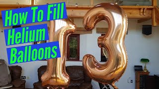 How To Fill Helium Party Balloons [upl. by Nojram]