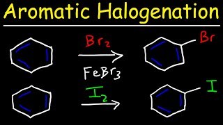 Aromatic Halogenation Mechanism  Chlorination Iodination amp Bromination of Benzene [upl. by Leoj]