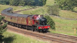 GWR 5972 Hoggwarts Express Aka  Olton Hall  The Wizards Express tours JuneJuly 2014 [upl. by Mellins]