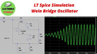 Lec 2 LT Spice Simulation of Wein Bridge Oscillator [upl. by Eldwun]