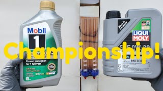 Engine oil Championship Mobil 1 vs Liqui moly [upl. by Tiga]