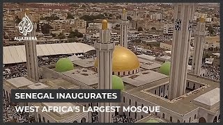 Senegal inaugurates largest mosque in West Africa [upl. by Ayalat]