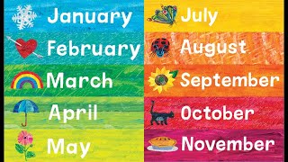 Months of the year song  Kids song  learn 12 months of the year [upl. by Zelma]