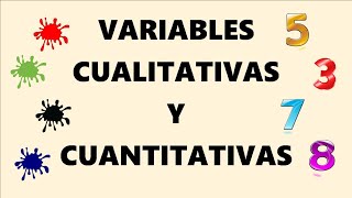 Variables Cualitativas y Variables Cuantitativas [upl. by Adiaz912]