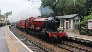 GWR Hall Class 5972 Olton Hall  The Wizards Express at Shipley and York  7th Jun 2014 [upl. by Merp]