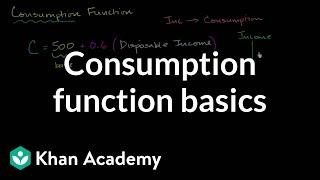 Consumption function basics  Macroeconomics  Khan Academy [upl. by Ramberg]